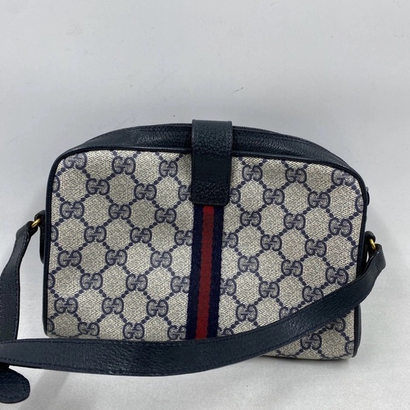 Gucci  Navy Monogram Shoulder Bag - Picture 2 of 11